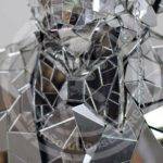 Mirror man performance costume bow tie on suit