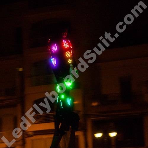 Man + LED suit_ flyboard + beauty view