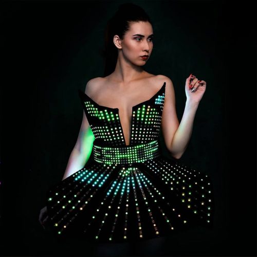 Light-Up-EVA-Dress-SMART-LED-light-up-black-foam Festival light up dress