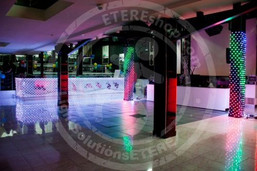 Club hall decorated with LED Grid Wall