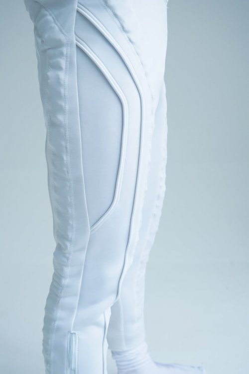 Pants withing white clothes and LEDs hidden inside