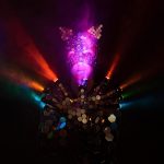 Mirror LED gloves shines in different colours