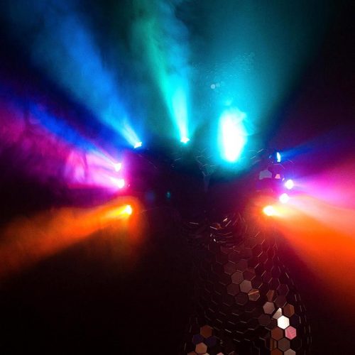 LED light in a smoke