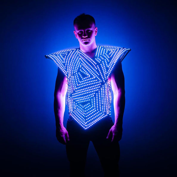 LED Light Cage Armor Costume