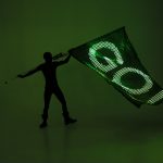 Smart LED Flag with text GO