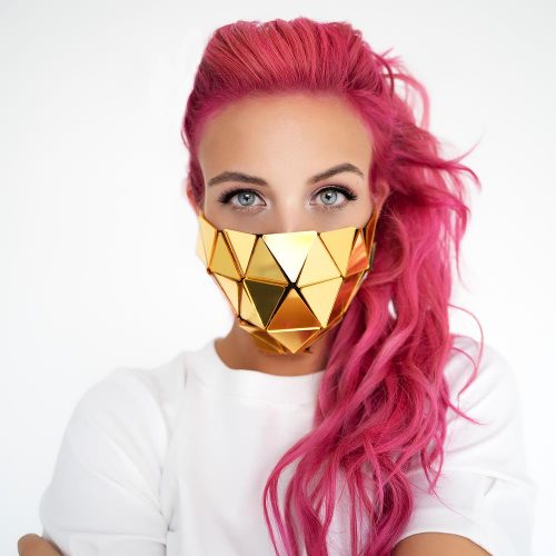 Gold Mask with Mirror Triangles by ETERESHOP