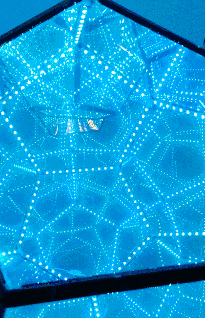 Party Photozone Ideas 2020: LED Infinity Mirror Dodecahedron Wall