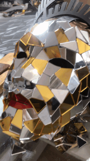 Gold and Silver Mirror Mask Production ETERESHOP