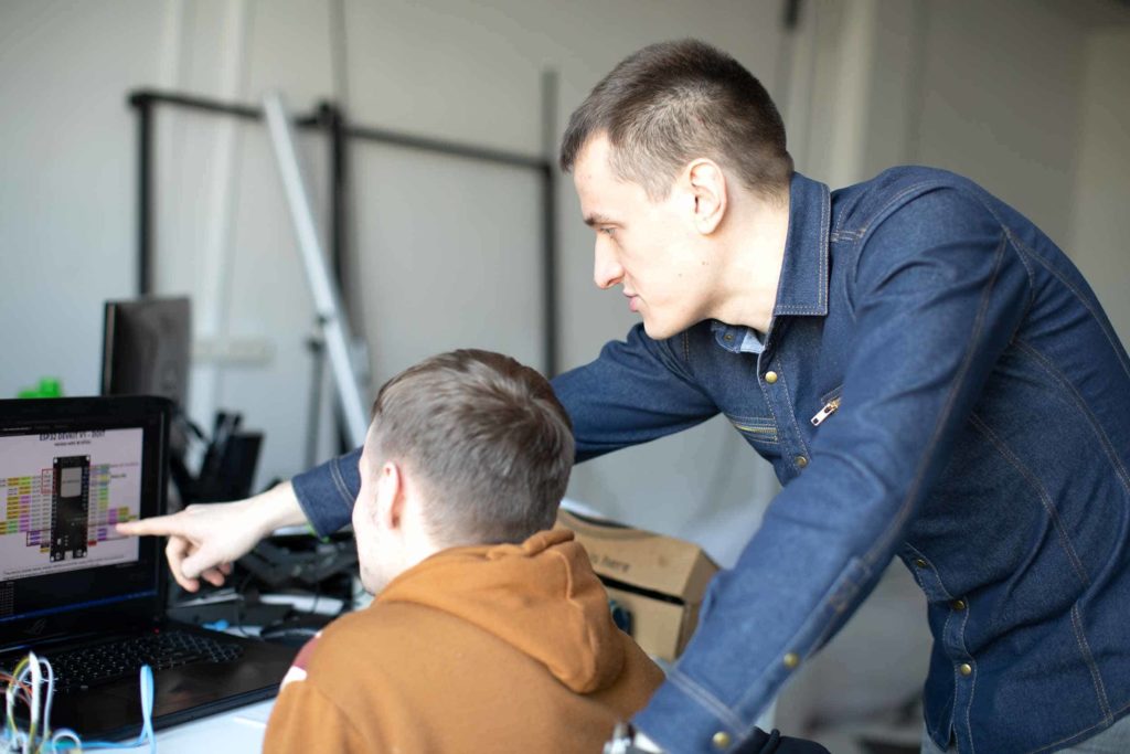 Andrey and Ilya at work