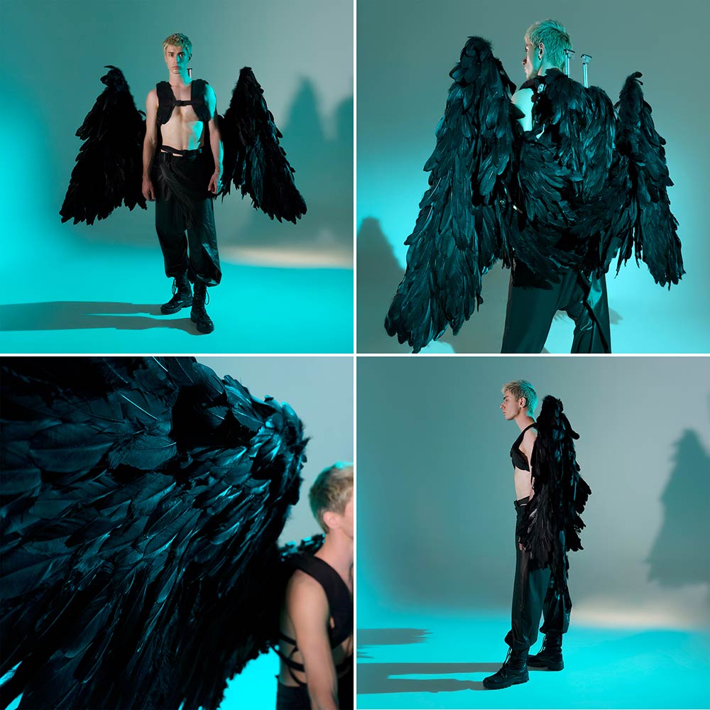 Black Devil Angel Cosplay Raven Wings by ETEREshop
