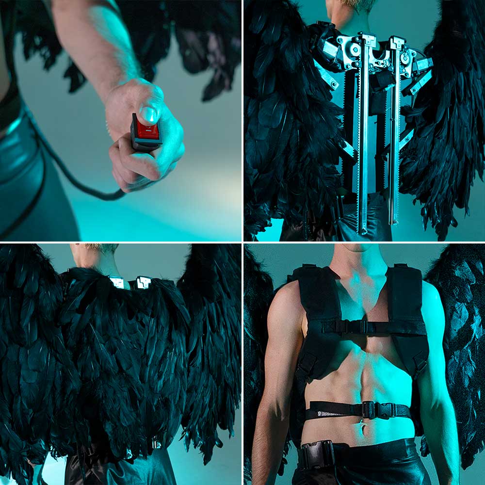 Black Devil Angel Cosplay Raven Wings by ETEREshop