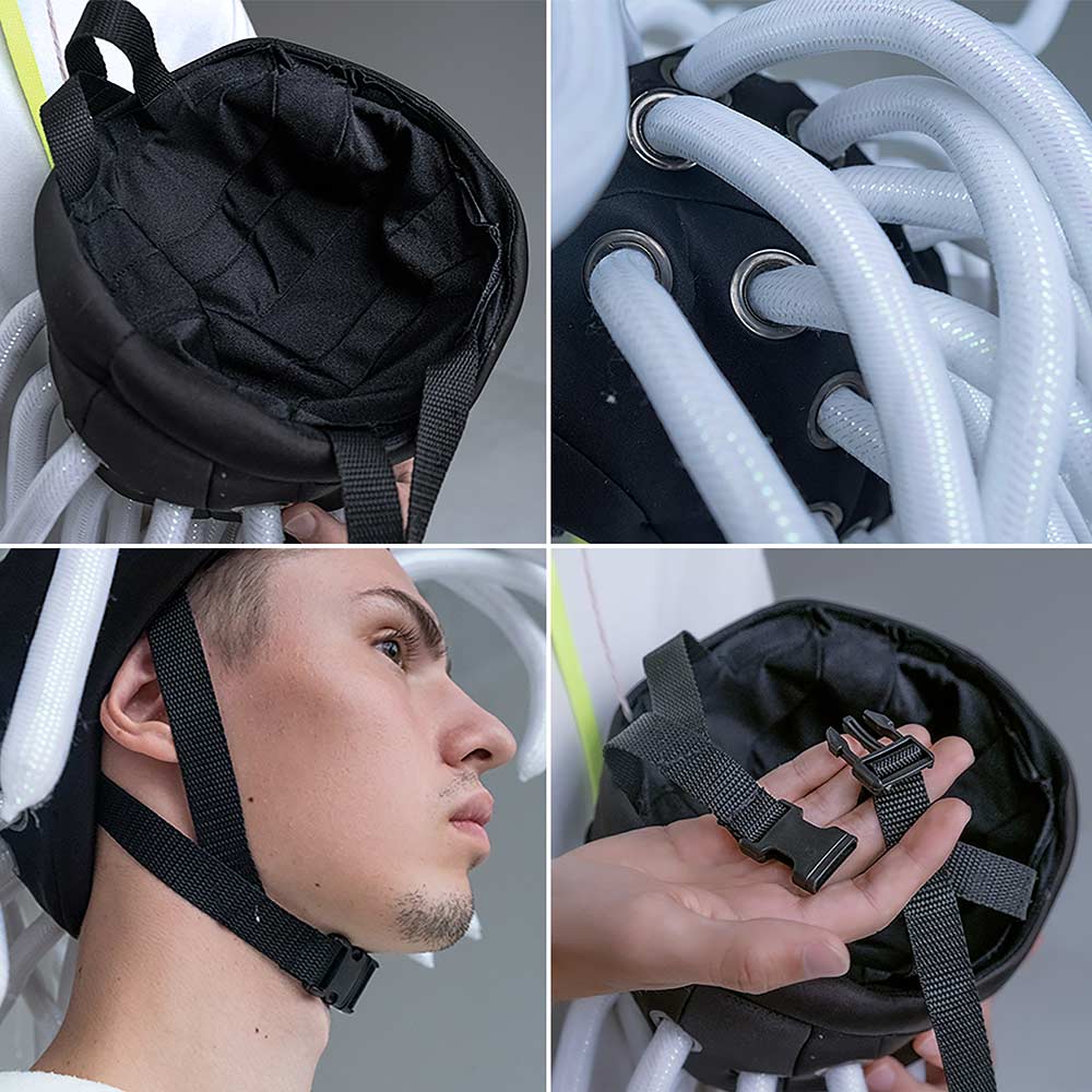 LED light up pixel hat with dreadlocks