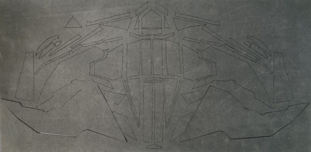 Cutting EVA material to create a redwing