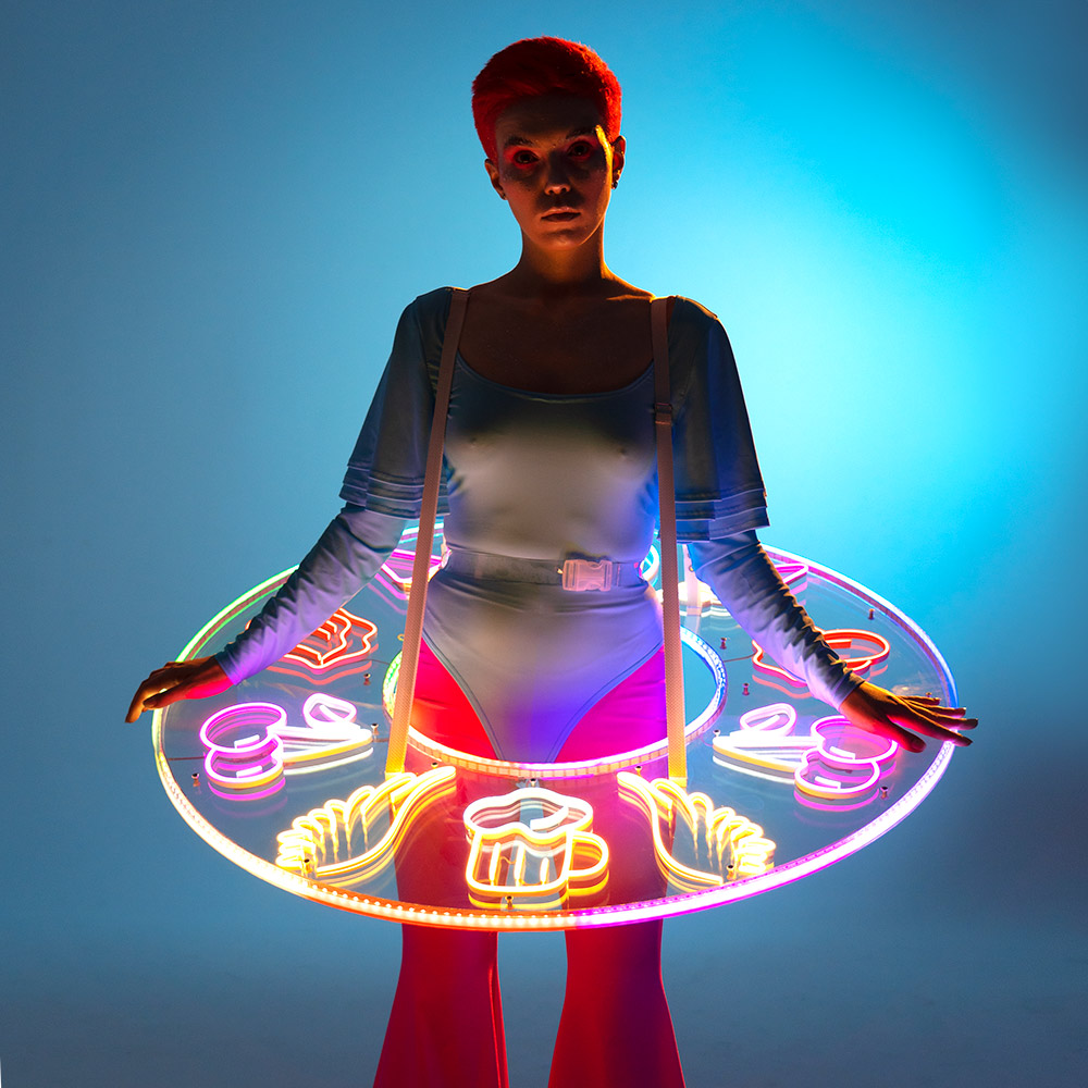 Neon walking table the idea of a neon outfit for EDС