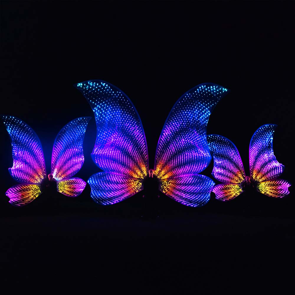 Programmable LED Butterfly Wings for Outdoor Performances