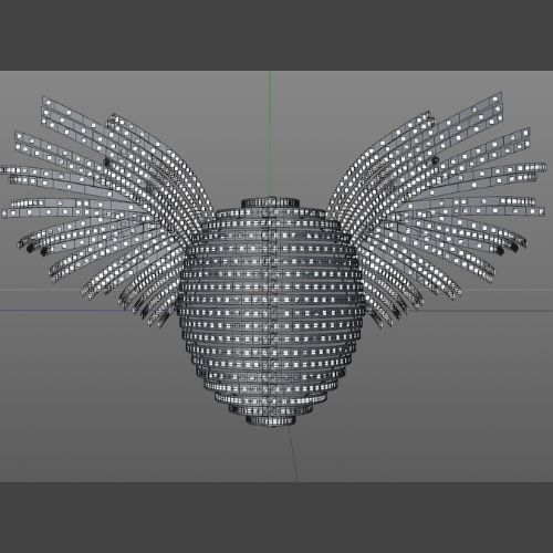 sketch of a custom LED helmet