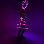 led light up dance cage dress for events