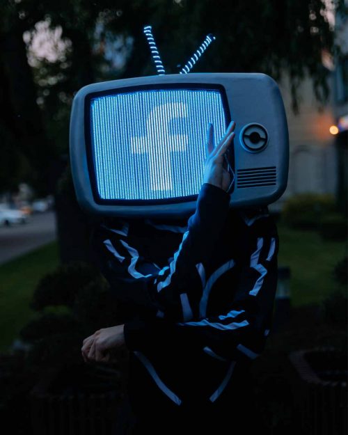 cosplay TV helmet with LED backlight