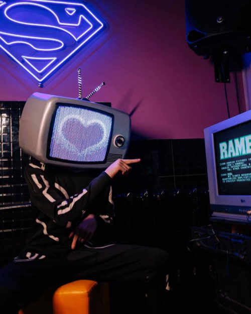 custom LED TV helmet to order