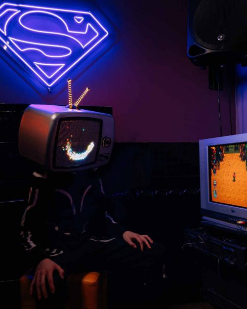 dj helmet with leds