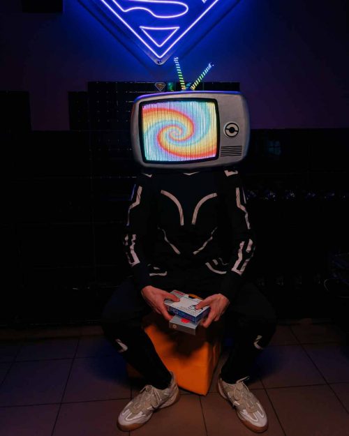 lighting helmet for dj