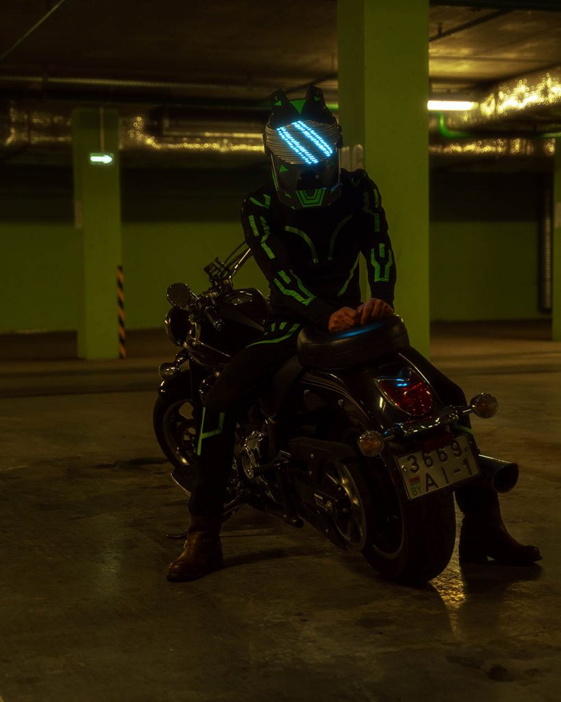 Programmable Led Helmet Programmable LED light up helmet - by ETERESHOP