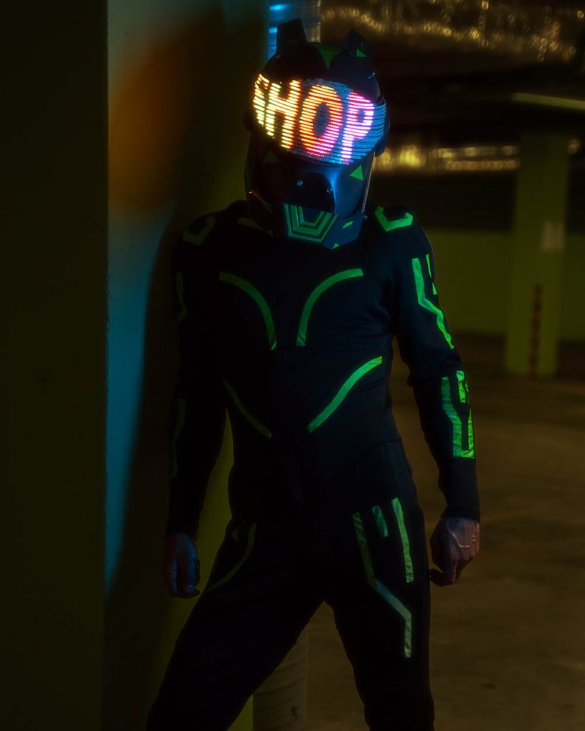 Programmable Led Helmet Programmable LED light up helmet - by ETERESHOP