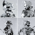 3D Silver Mirror Cat Helmet Disco Ball Mask