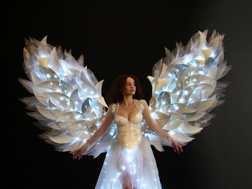 Custom Angel Costume with LEDs