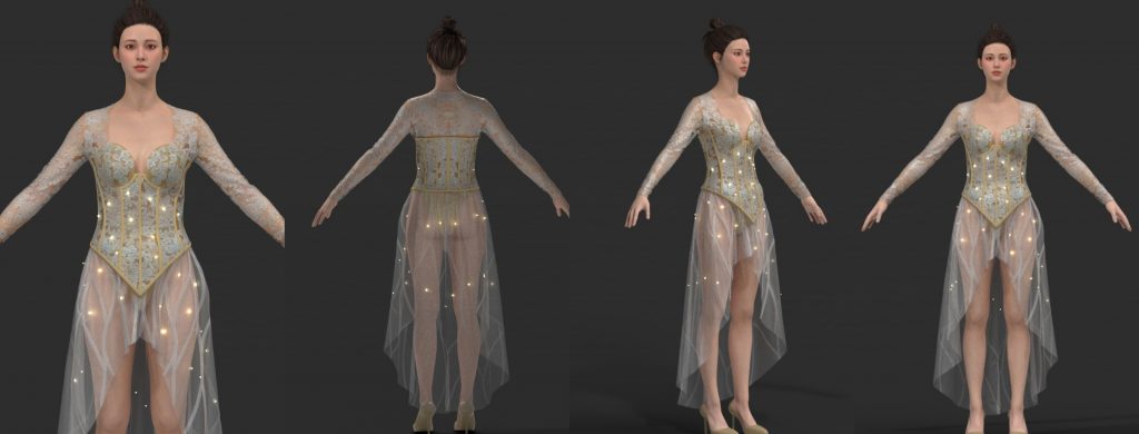 Renders of the Angel Dress