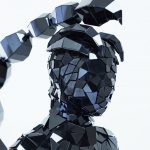 Black Mirror Mask for a Scorpion Costume