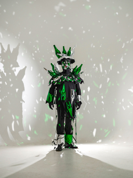 Carnival Costume decorated with Broken Bottles