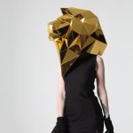 Gold Low-poly Lion Helmet ETERESHOP