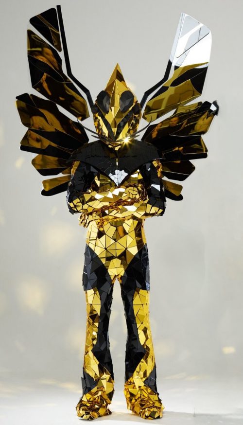 Gold and Black Mirror Dragonfly Costume Gold and Black Mirror Dragonfly Costume